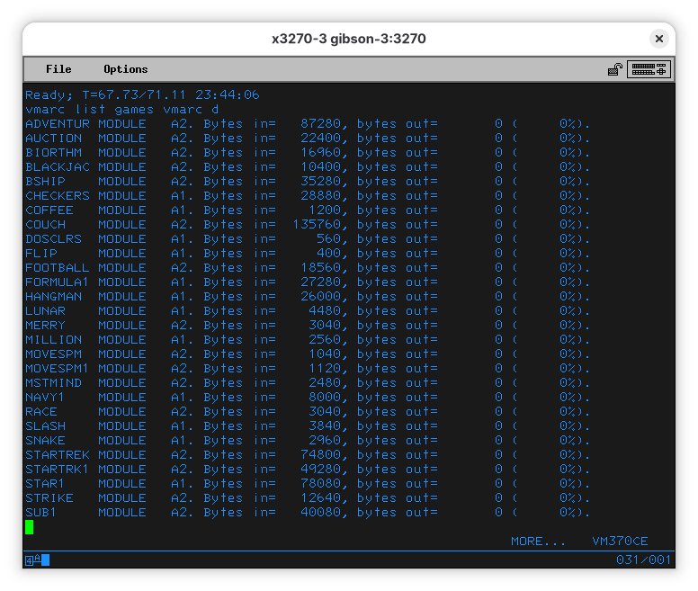 List archive contents